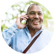 man talking on cell phone